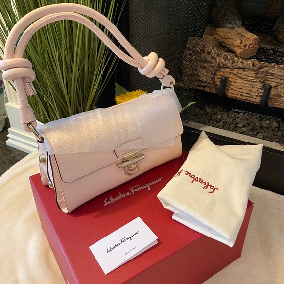 Salvatore Ferragamo Handbags - Authentic Salvatore Ferragamo Glam Leather Shoulder Bag